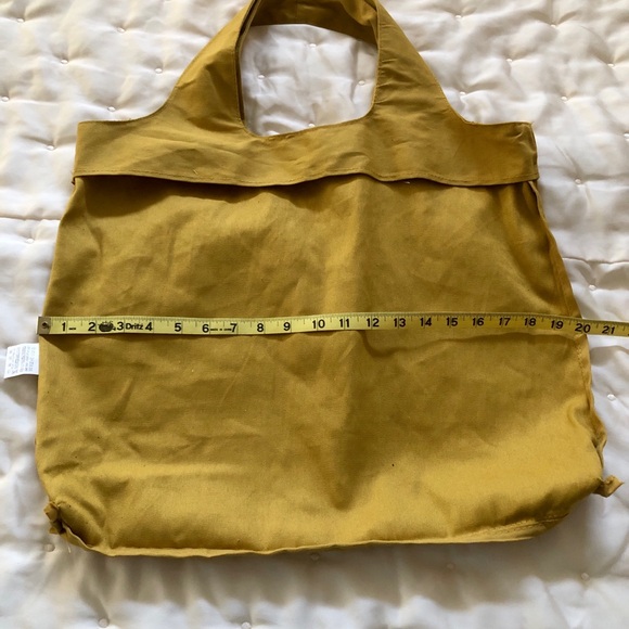 Marco Bicego Cotton Canvas Tote Mustard Color Very Good Used Condition - Picture 4 of 6
